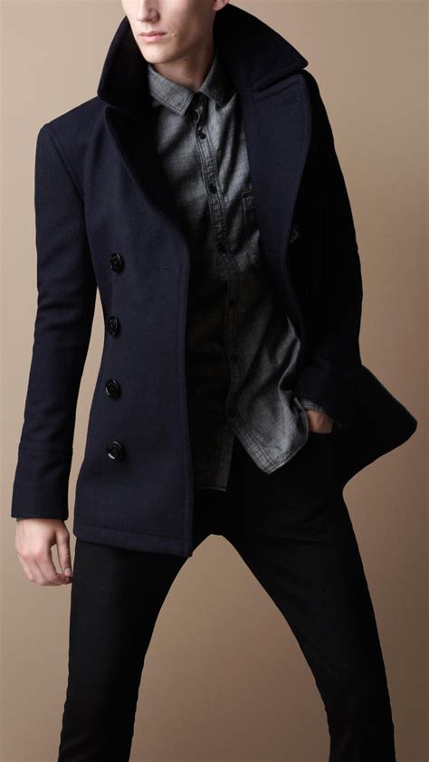 burberry brit peacoat|burberry men's coat outlet.